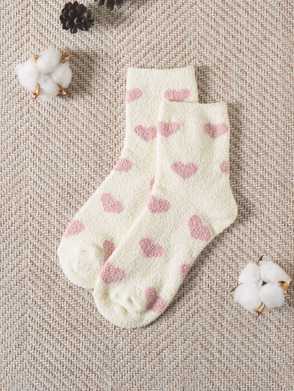 韓國 DAISO - 女性心形睡眠襪♡襪子