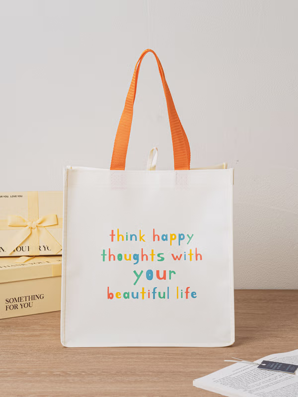 韓國 DAISO - 顏色字母布袋♡包包