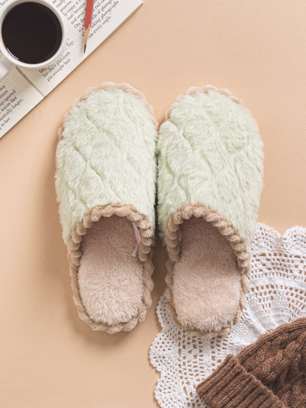 韓國 DAISO - 扭紋點綴室內拖鞋♡鞋子