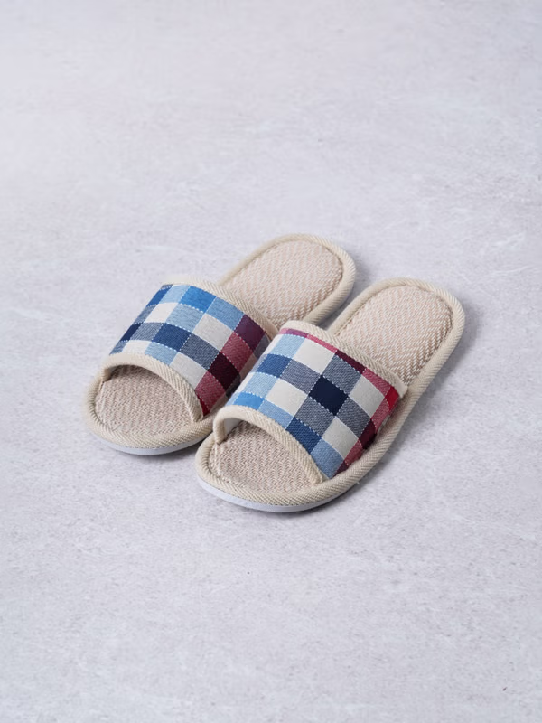 韓國 DAISO - 輕便格紋居家拖鞋♡鞋子