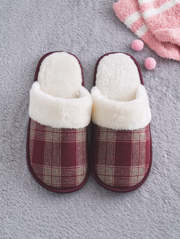 韓國 DAISO - 格仔室內拖鞋♡鞋子