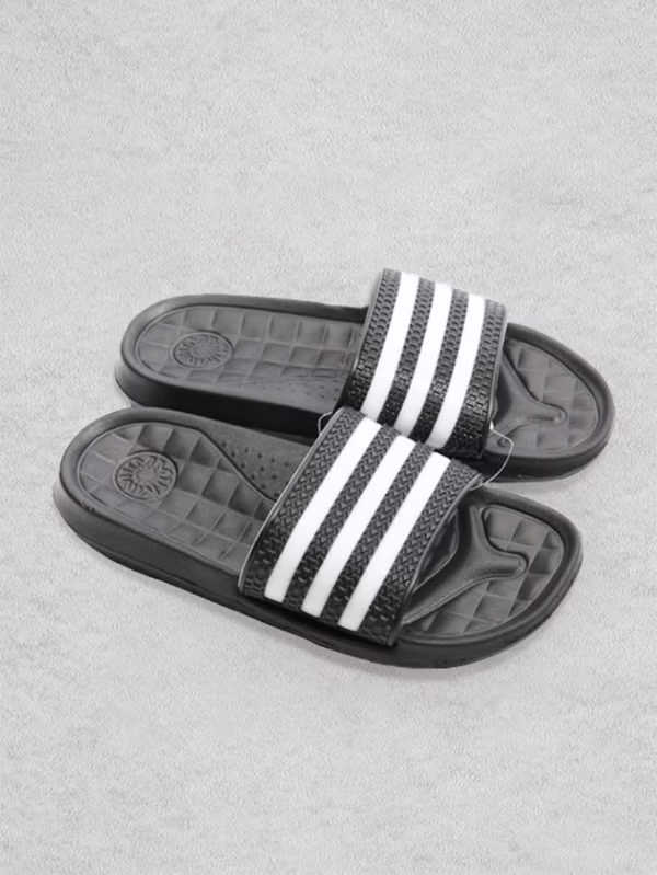 韓國 DAISO - EVA 黑色三線拖鞋♡鞋子