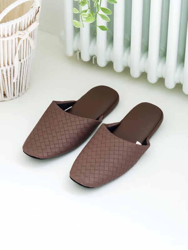 韓國 DAISO - 皮革感居家拖鞋♡鞋子