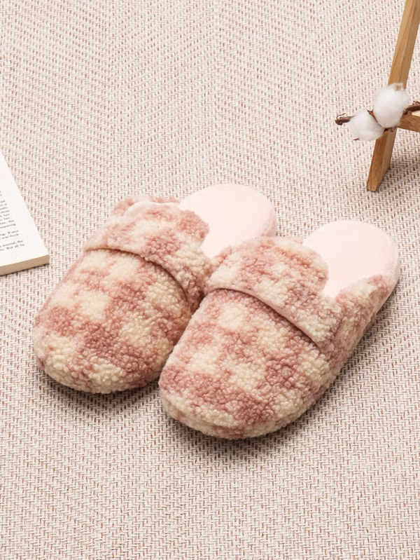 韓國 DAISO - 格仔圖案室內拖鞋♡鞋子
