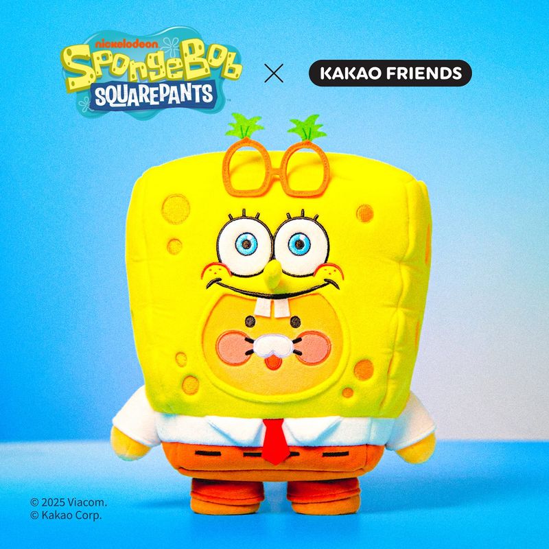 韓國 Kakao Friends X 海綿寶寶 中型毛絨玩具