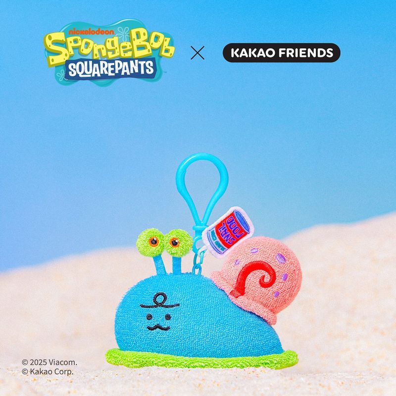 韓國 Kakao Friends X 海綿寶寶 鑰匙圈毛絨玩具