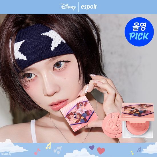韓國 Olive Young 特別優惠套裝 - [DISNEY EDITION] espoir Blurry Cheek 4.7g  柔滑腮紅 4.7g ♡OLIVE YOUNG 