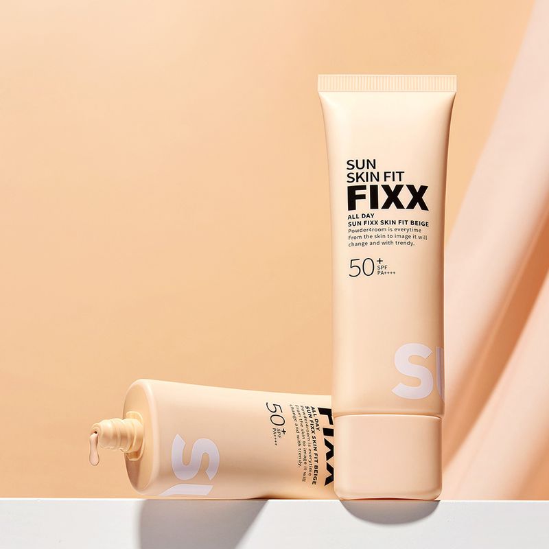 韓國 Olive Young 特別優惠套裝 - So Natural All Day Sun Fixx Skin Fit Beige SPF50 PA 全天防曬霜 50mL