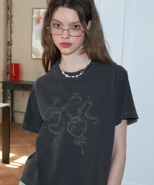 韓國 CPGN STUDIO Pohartki Short Sleeve T-shirt Pigment Black