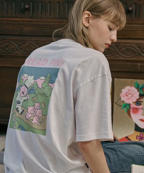 韓國 CPGN STUDIO Bread Pig Short Sleeve T-shirt White
