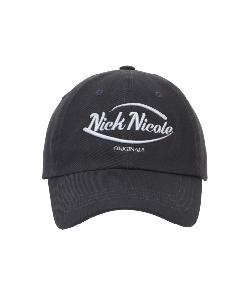 韓國 닉앤니콜(NICK&NICOLE) NICOLE ORIGINALS LOGO BALL CAP_CHARCOAL 