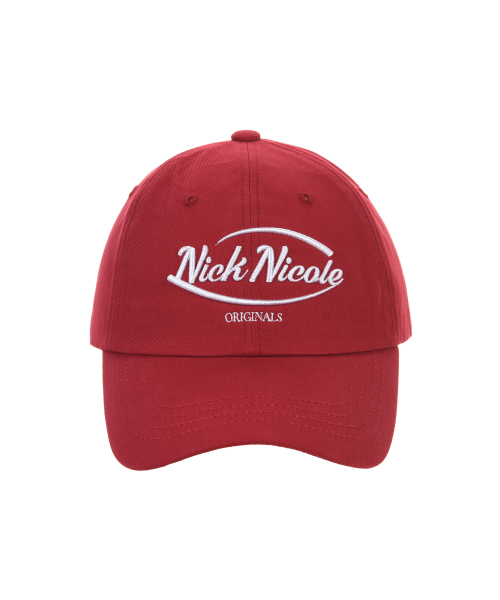 韓國 닉앤니콜(NICK&NICOLE) NICOLE ORIGINALS LOGO BALL CAP_BURGUNDY 