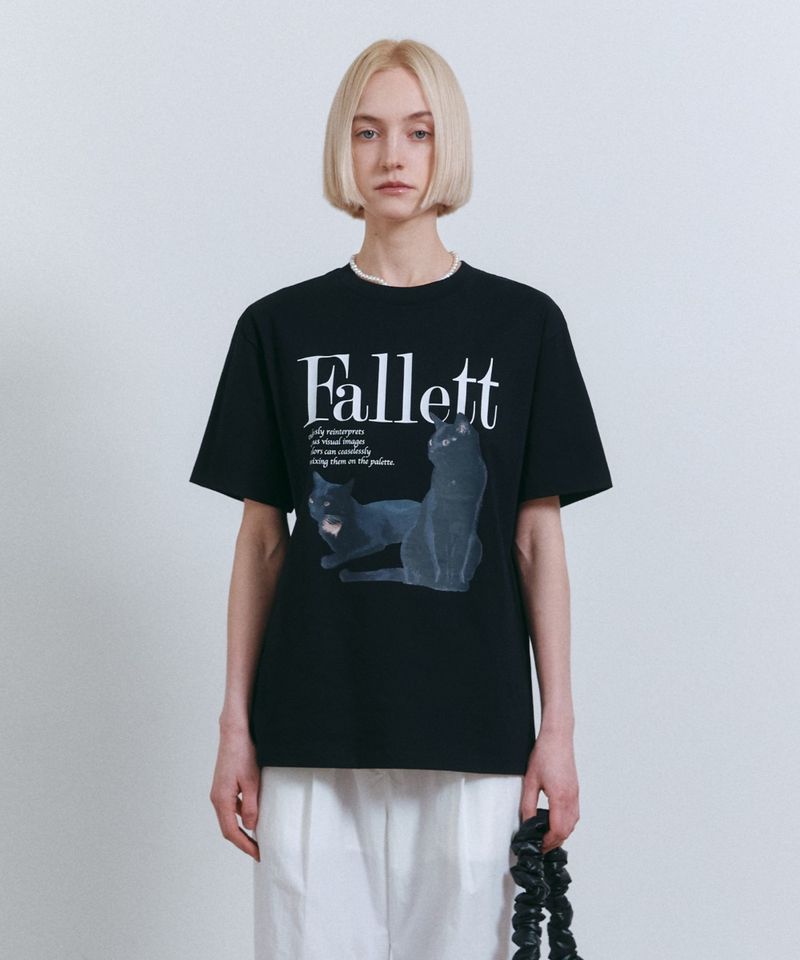 ［韓國限時優惠！］FALLETT - 杜斯奈羅短袖T恤黑色