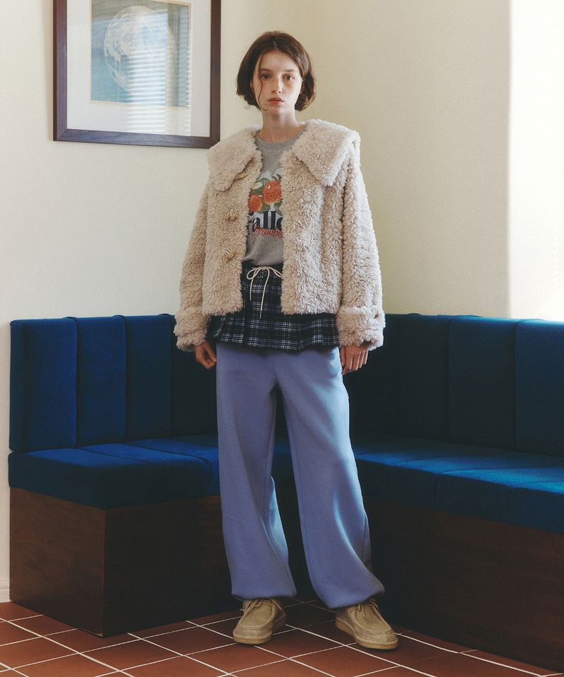 ［韓國限時優惠！］FALLETT - 故事標誌運動褲天藍色