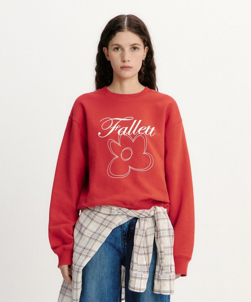 ［韓國限時優惠！］FALLETT - 花卉素描套頭衫