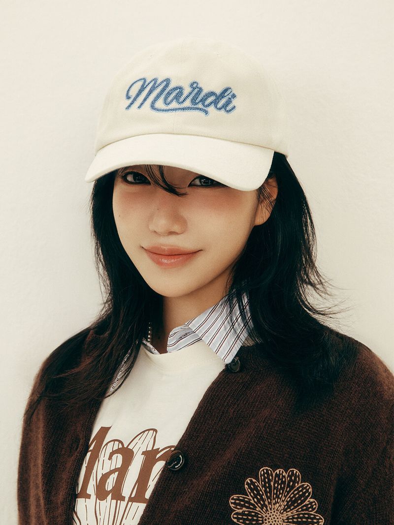 韓國 Mardi Mercredi - CAP MARDI CHAIN VINTAGE LOGO_LIGHTBEIGE
