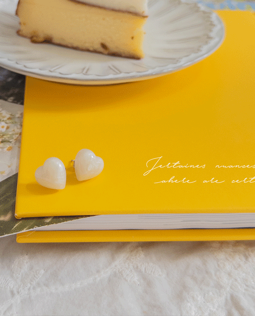 leelin - [플럼프 베이비 하트 이어링 ]♡韓國女裝耳環