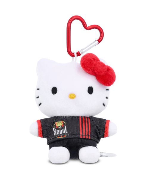 韓國 K聯賽 × 三麗鷗角色 絨毛吊飾鑰匙圈 - Hello Kitty