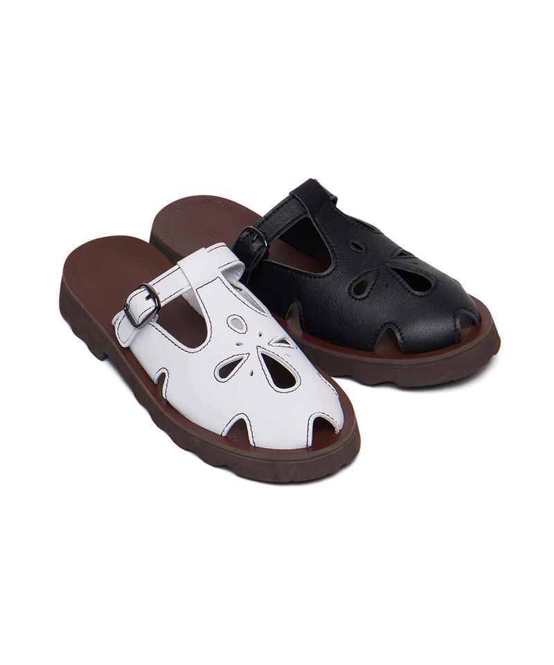 韓國 rockfish-weatherwear - PETAL CUTOUT SLIPPERS - 2 colors