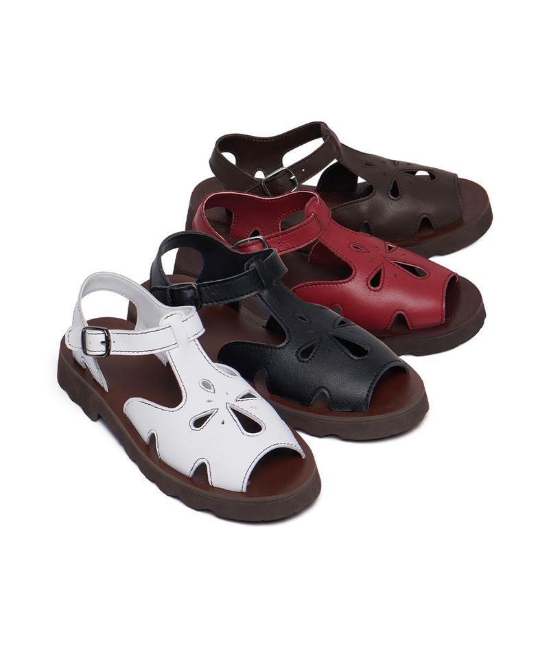 韓國 rockfish-weatherwear - PETAL CUTOUT SANDALS - 4 colors