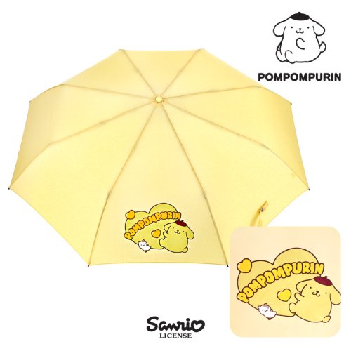 韓國 SANRIO CHARACTERS Pompompurin 55 心形三層傘 LUHKU30013