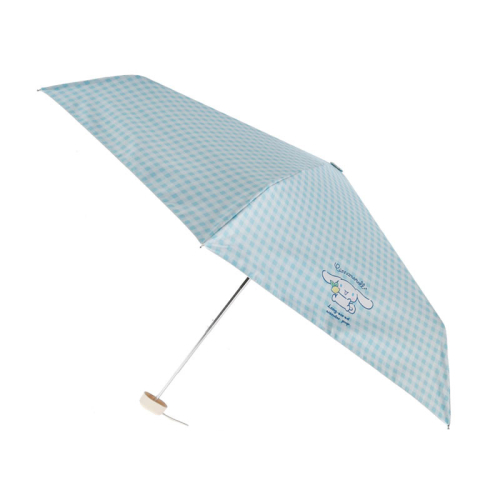 韓國 SANRIO CHARACTERS Cinnamoroll Flat 50 迷你格紋遮光五層雨傘 MUHKU50007