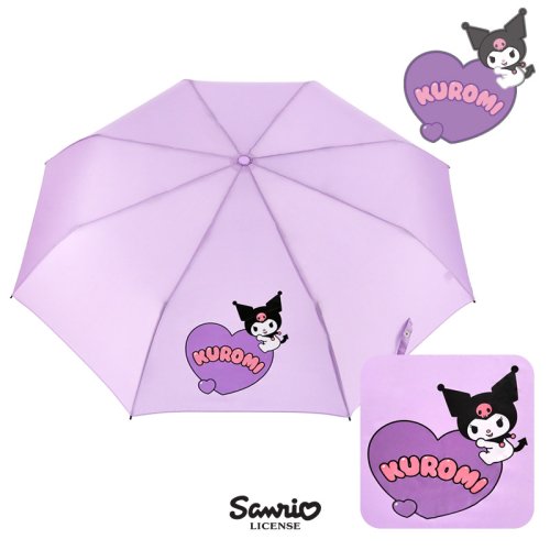 韓國 SANRIO CHARACTERS Kuromi 55 心形三層傘 LUHKU30011