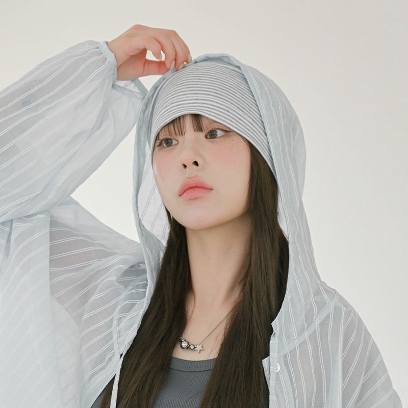 binary01 - 프로피 스트라이프 비니♡韓國女裝帽
