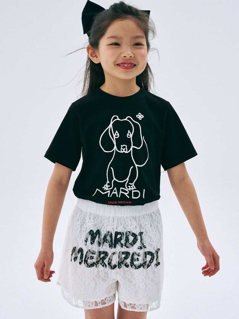 ［韓國限時優惠～］韓國Mardi Mercredi - KIDS TSHIRT DDANJI CH.02_BLACK WHITE