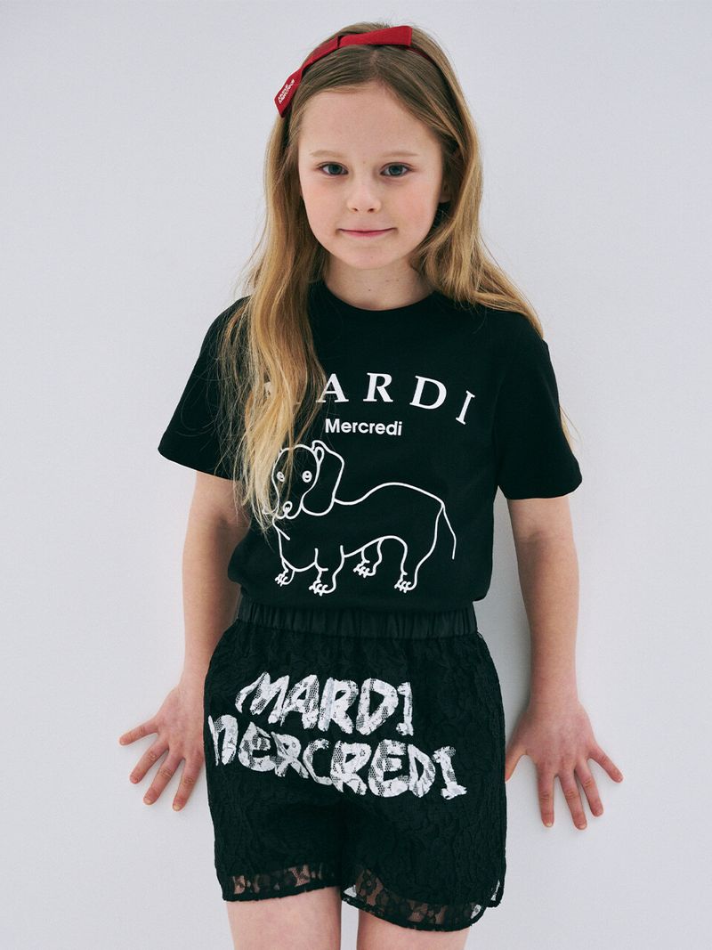 ［韓國限時優惠～］韓國Mardi Mercredi - KIDS TSHIRT DDANJI CH.06_BLACK WHITE