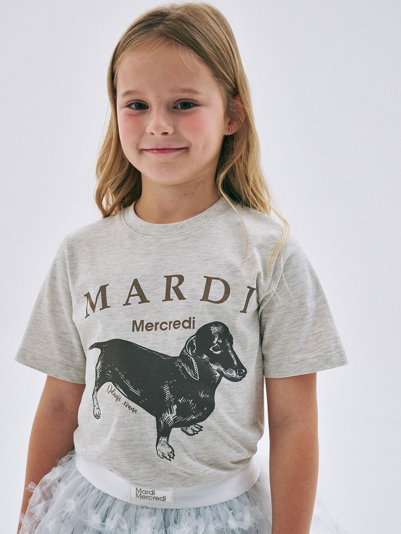 ［韓國限時優惠～］韓國 Mardi Mercredi - KIDS TSHIRT DDANJI_OATMEAL TAUPE