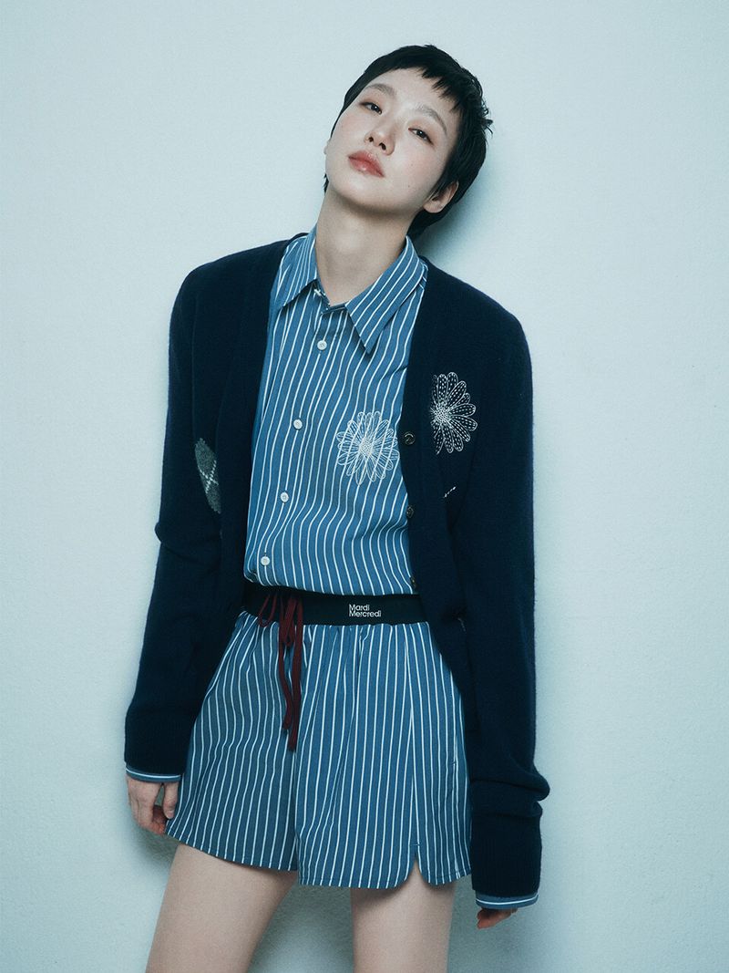 Mardi Mercredi - COTTON SHIRT STRIPE_NAVY IVORY