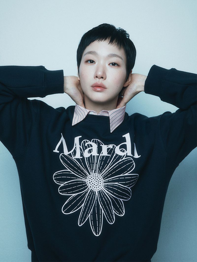 Mardi Mercredi - SWEATSHIRT FLOWERMARDI_NAVY PALEPINK