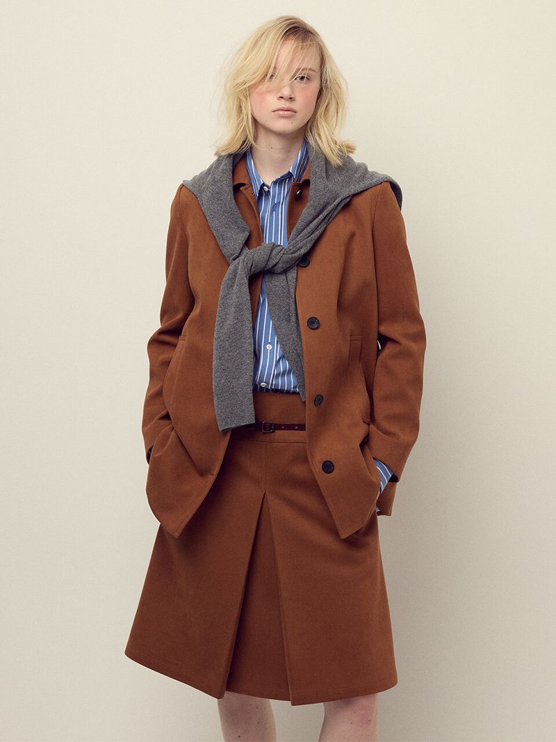 Mardi Mercredi - SUEDE A LINE JACKET_CAMEL