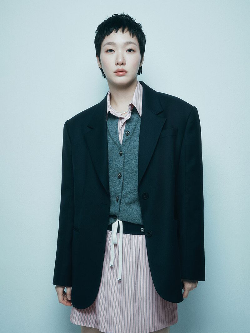 Mardi Mercredi - WOOL OVERSIZED SINGLE JACKET_NAVY