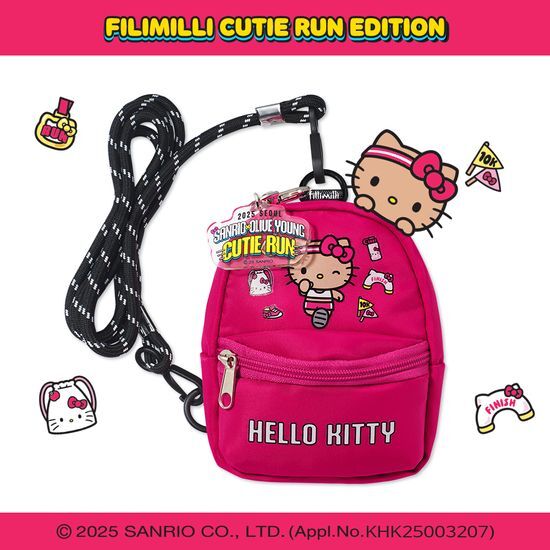 韓國 Olive Young Fillimilli X Sanrio CutiRun 運動會系列 Hello Kitty 聯名款迷你斜背包