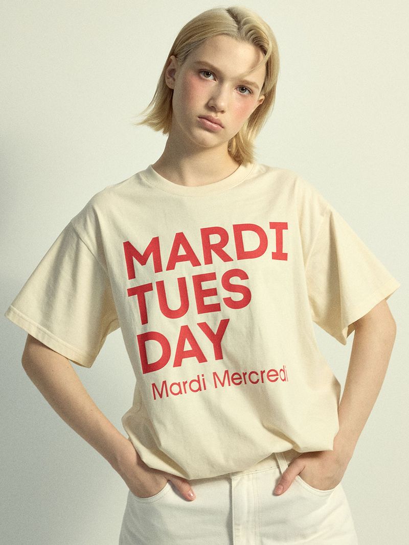 韓國 Mardi Mercredi - TSHIRT DU MARDI_BUTTER RED