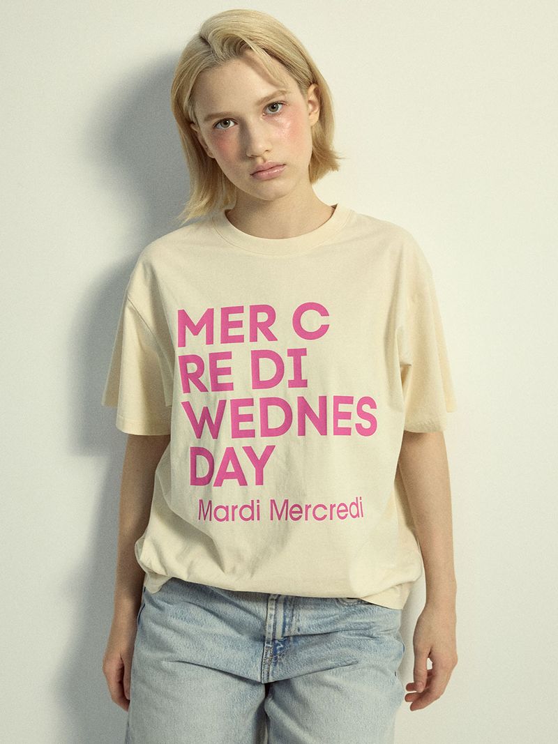 韓國 Mardi Mercredi - TSHIRT DU MERCREDI_BUTTER DEEPPINK 