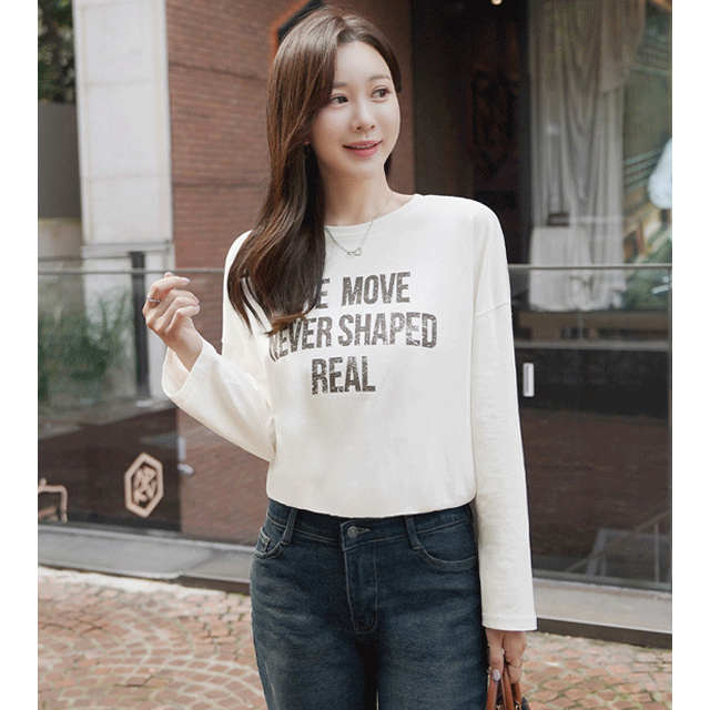clicknfunny - 클릭앤퍼니 - 해미른 레터링티셔츠♡韓國女裝上衣