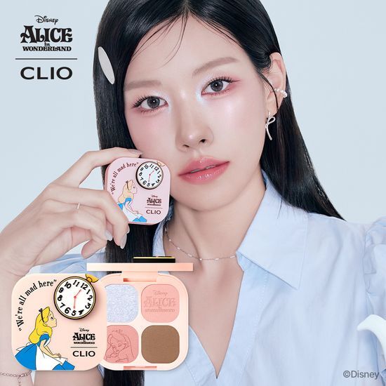 韓國 Olive Young 特別優惠套裝 - CLIO  × 愛麗絲聯名款「PRO EYE PALETTE CUBE」眼影盤
