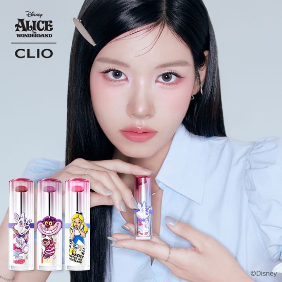 韓國 Olive Young 特別優惠套裝 - CLIO  × 愛麗絲聯名款「晶亮果漾潤唇膏」3.2g