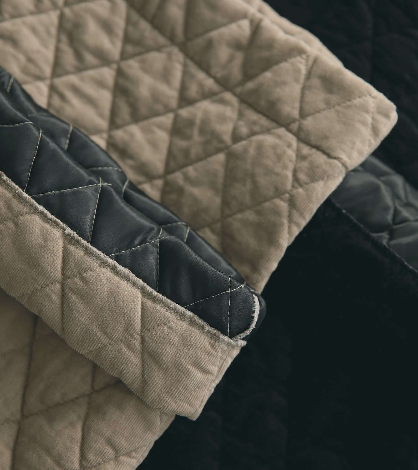 roompacker - 무료배송[RR]패턴 코듀로이 패딩 팬츠_black♡韓國女裝褲