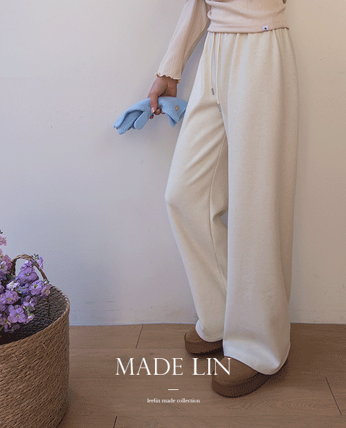leelin - [[신상특가 6천원 할인]MADE LIN크리에 따끈 융털기모 밴딩팬츠[size:F(5566반)]]♡韓國女裝褲
