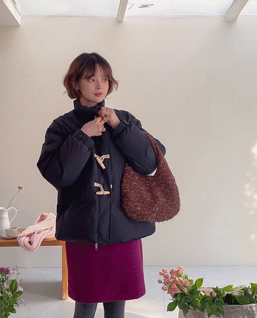 leelin - [[안감 오리털 90%] 밀리언 토글버튼 패딩 점퍼[size:F(5566반)]]♡韓國女裝外套