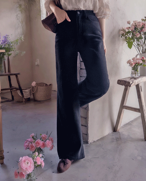 leelin - [[LABEL] 윈터히트 프리미엄 따숨밍크기모 쫀득스판 롱다리핏 밴드팬츠 [size:S,M,L]]♡韓國女裝褲