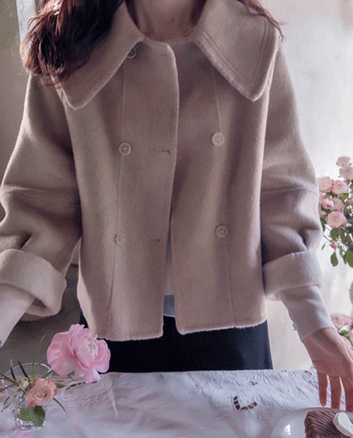 leelin - [핸더슨 귀요미 더블버튼 핸드메이드 코트[size:F(4455)]]♡韓國女裝外套