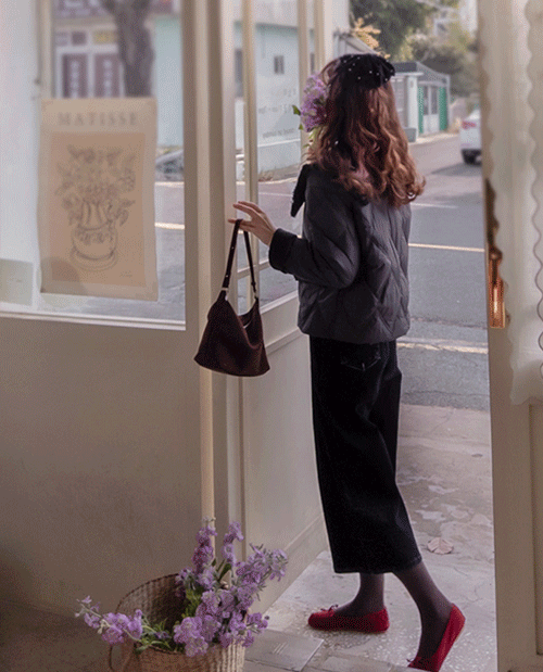 leelin - [비앤드 트위드배색 따스미 패딩 [size:F(5566)]]♡韓國女裝外套