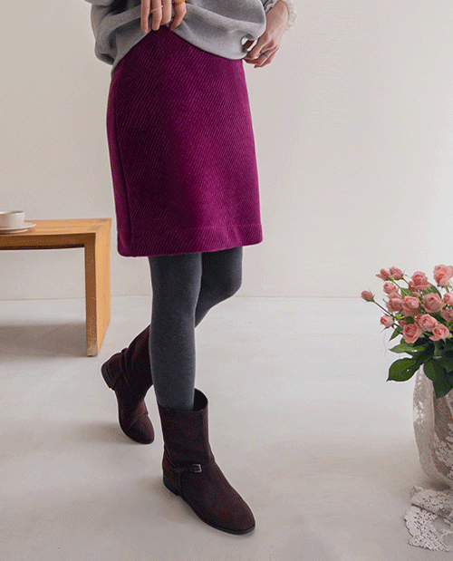 leelin - [카밀리 벨벳 히든밴딩 미디 스커트 [size:S,M]]♡韓國女裝裙