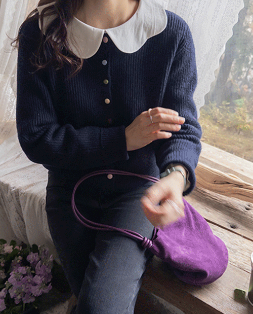 leelin - [포근 카시스 알록달록 버튼 니트가디건 [size:F(5566)]]♡韓國女裝外套