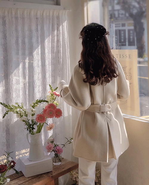 leelin - [앤프랑소 캐시미어 핸드메이드 럭스코트[size:F(5566)] ]♡韓國女裝外套